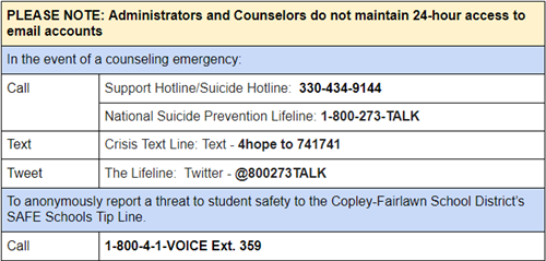 Emergency Numbers